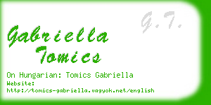 gabriella tomics business card